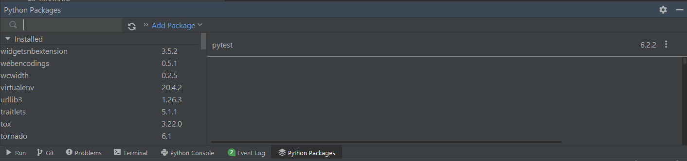 Python Packages initial interface