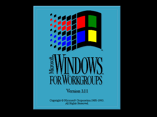 Windows 3.11 splash screen