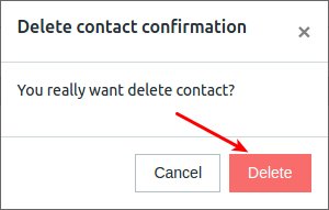 Confirm deletion