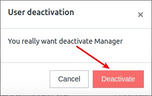 Confirm deactivation