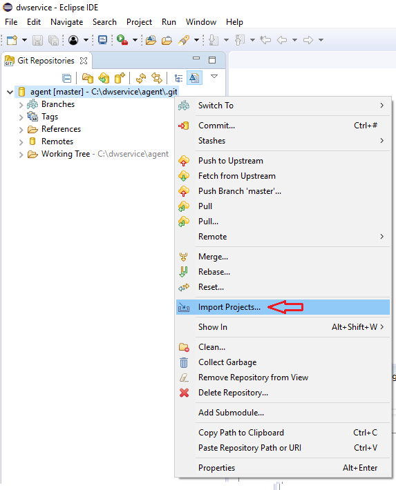 Eclipse Git Import 1