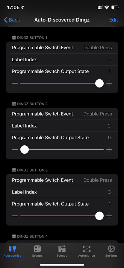 dingz Output States