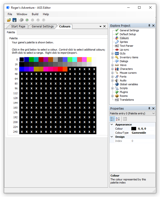 The Palette Editor